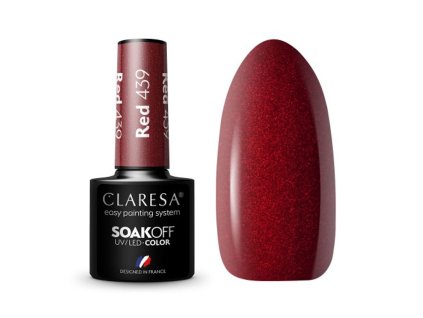 CLARESA Hybridní lak na nehty RED 439 -5g