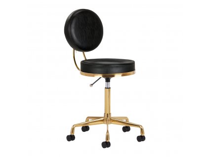 Kosmetická stolička H5 zlatá černá