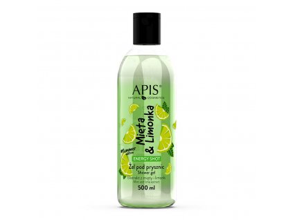 APIS Energy Shot, sprchový gel Mieta & Lime 500 ml