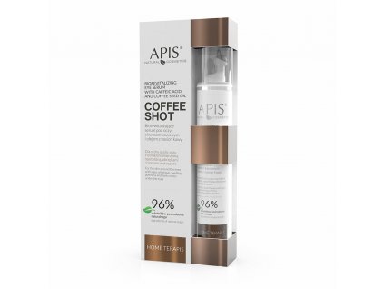 Apis coffee shot home terapis, biorevitalizační oční sérum s kávovou kyselinou a olejem z kávových semínek 10 ml