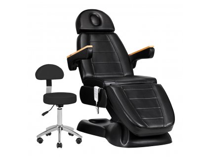 Elektrické kosmetické křeslo Sillon Lux 273b + stolička 304 černé