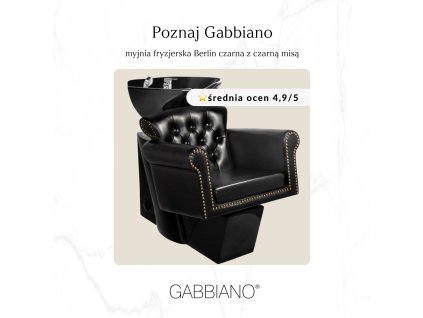 Gabbiano barber wash unit berlin black / black bowl