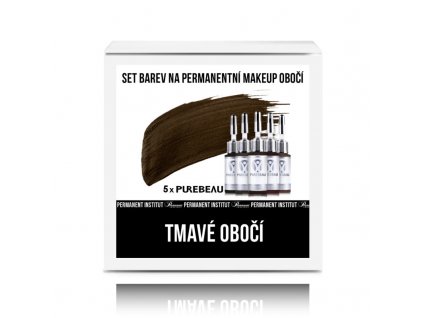 496 purebeau set tmave oboci barvy na permanentni make up