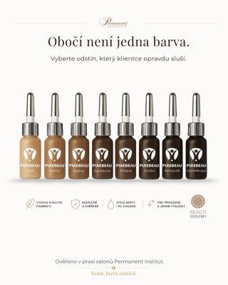 Jedna barva na obočí v salonu nestačí. Každá klientka má jiný typ pleti, jinou přirozenou barvu chloupků a jinou představu...