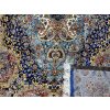hedvábný perský koberec TABRIZ, 2m×3m modrý/různobarevný výška 6mm