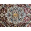 hedvábný perský koberec TABRIZ, 2,5m×3,5m červený/různobarevný výška 4mm