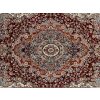 hedvábný perský koberec TABRIZ, 2m×3m červený/různobarevný/květy výška 6mm