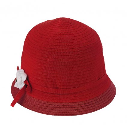 Dámský letní červený klobouk