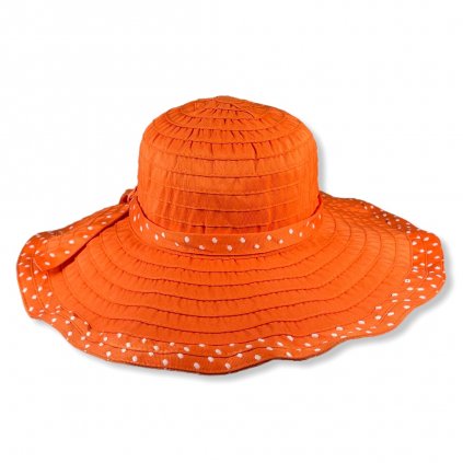 Dámský letní oranžový klobouk