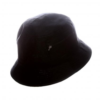 Pánský letní bavlněný černý klobouk "Bucket hat" (Velikost 58, Barva černá)