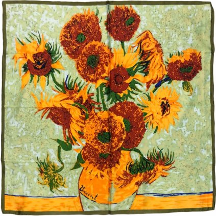 HEDVÁBNÝ ŠÁTEK Van Gogh - Slunečnice
