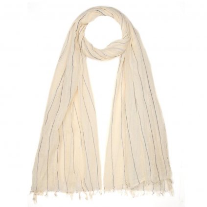 Pánská pruhovaná šála (Velikost 100x200 cm, Barva bílá)