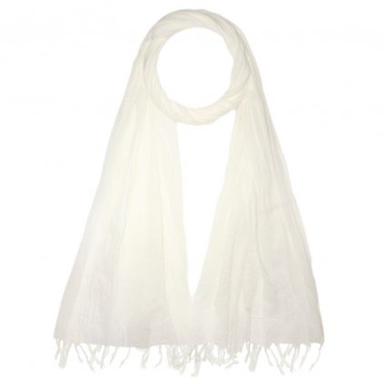 Pánská letní bavlněná šála (Velikost 100x180 cm, Barva bílá)