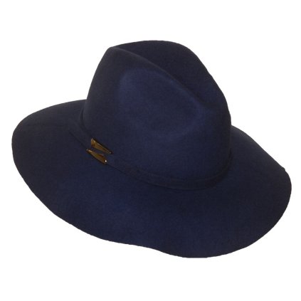 Dámský fedora klobouk (Velikost uni, Barva modrá)