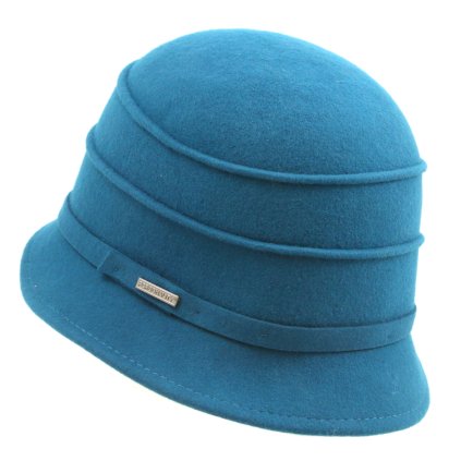 Dámský vlněný elegantní klobouk (Velikost uni, Barva petrolejová)