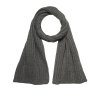 Unisexová pletená šála (Velikost 30x160 cm, Barva tmavě šedá)