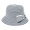 Dámský letní pruhovaný klobouk (Velikost uni, Barva modrá)