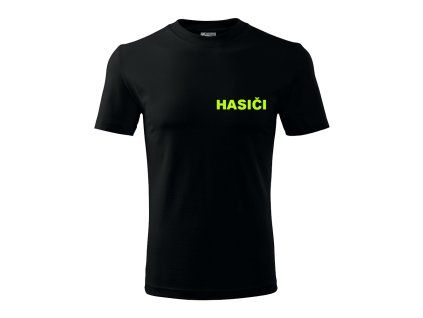 tričko tm. modré +nápis hasiči