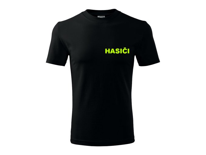 tričko tm. modré +nápis hasiči