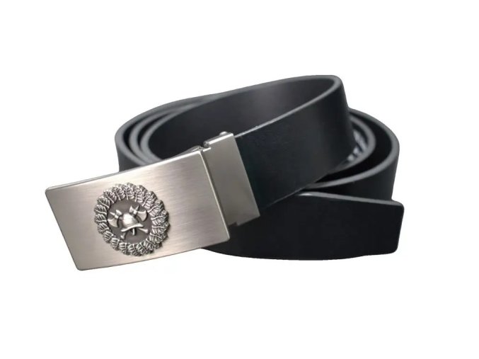 opasek kožený hasici lipové listí