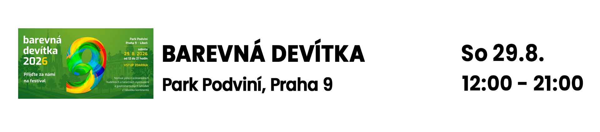 Barevná devítka 2026