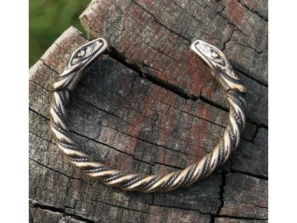 JÖRMUNGANDR, vikingský had, náramek, bronz