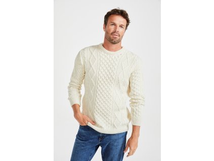 Tradiční Irský svetr s kulatým výstřihem - B181/367