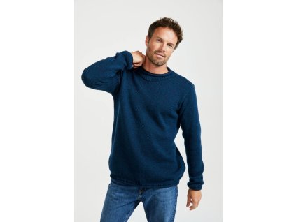 Irský svetr s rolovaným límcem a lemy - B782/303