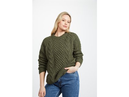 Irský ručně pletený svetr s kulatým výstřihem - S157/131