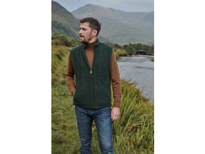 Pánská vesta ze shetlandské vlny - S554/529