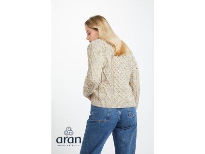 Irský dámský svetr Aran Lumber -B105/152