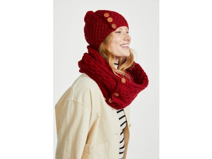 Irská čepice s bambulí -B595/014