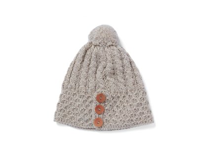 Irská čepice s bambulí -B595/077