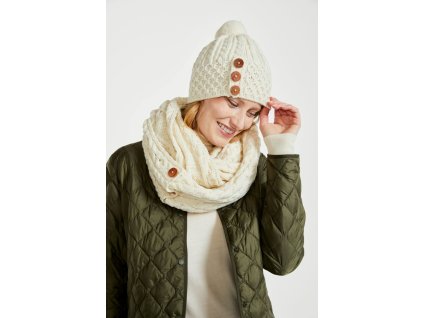 Irská čepice s bambulí -B595/162