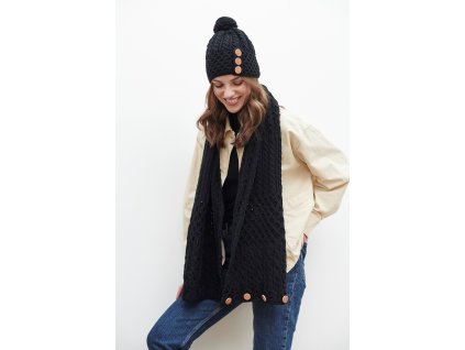 Irská čepice s bambulí -B595/167