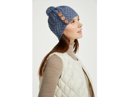 Irská čepice s bambulí -B595/206