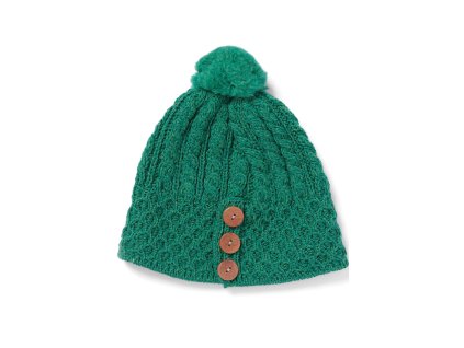Irská čepice s bambulí -B595/257