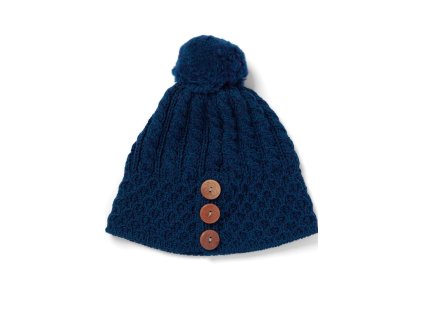 Irská čepice s bambulí -B595/303