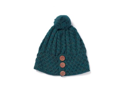 Irská čepice s bambulí -B595/403