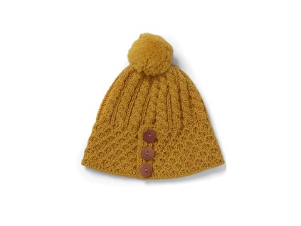 Irská čepice s bambulí -B595/658