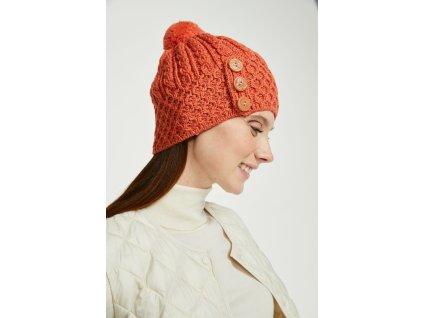 Irská čepice s bambulí -B595/659