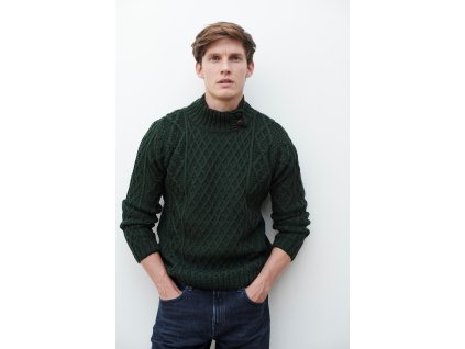 Irský svetr s knoflíkovým límcem -B559/193