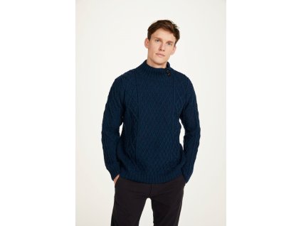 Irský svetr s knoflíkovým límcem -B559/303