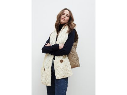 Irská pletená šála s kapsami-A721/162