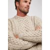 A825 InishbofinTraditionalAranSweater WorstedWool FleckedOat 01