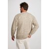 A825 InishbofinTraditionalAranSweater WorstedWool FleckedOat 06