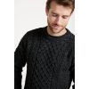 A825 InishbofinTraditionalAranSweater WorstedWool Charcoal 01