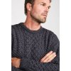 A823 InisheerTraditionalAranSweater Merino Charcoal 01