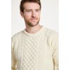 A825 InishbofinTraditionalAranSweater WorstedWool Cream 03