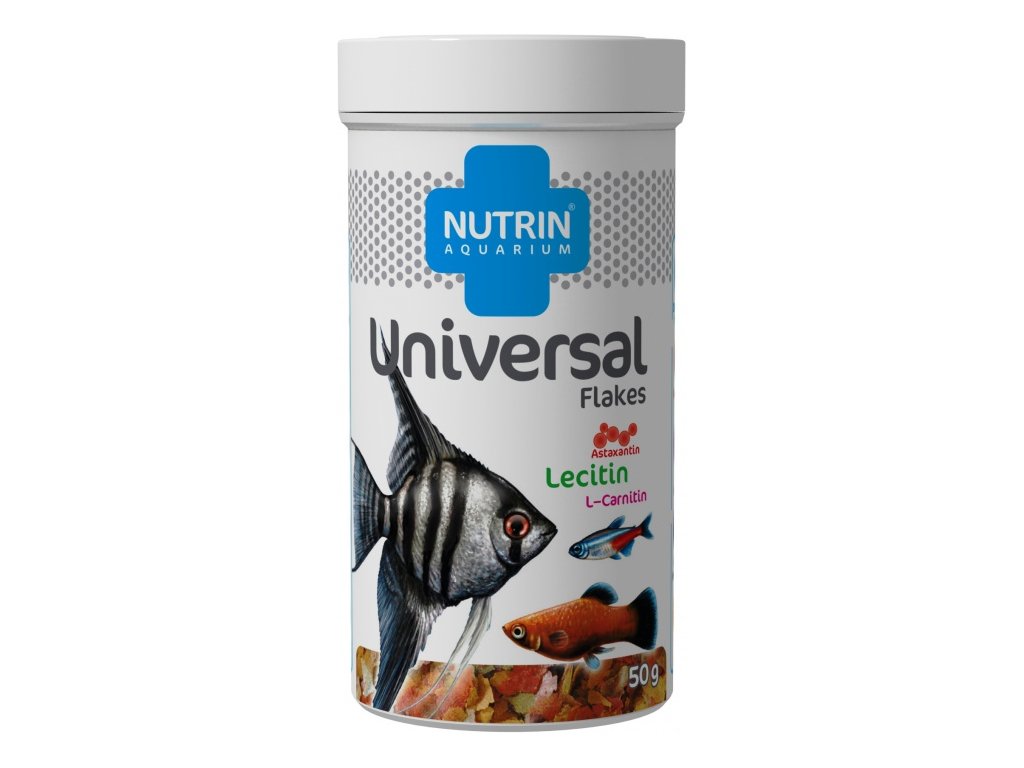 NUTRIN  Aquarium - UNIVERSAL FLAKES 50g (250ml) - Kompletní krmivo pro všechny druhy akvarijních ryb